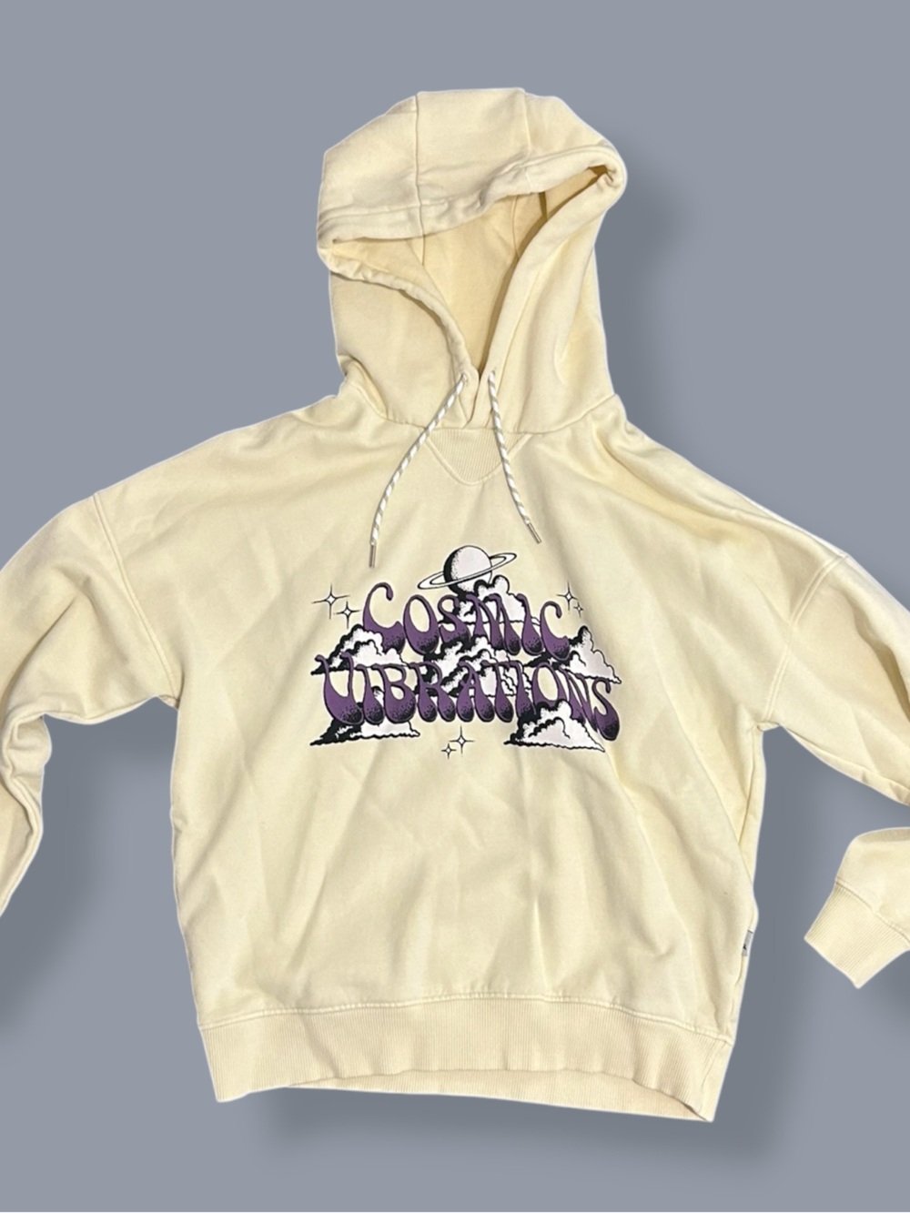 Quicksilver Boxy Hoodie 'Cosmic Vibrations' Graphic